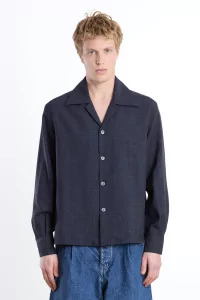 Camisas Manolo Buenas Noches Hemp Shirt – Blue | Centre Commercial